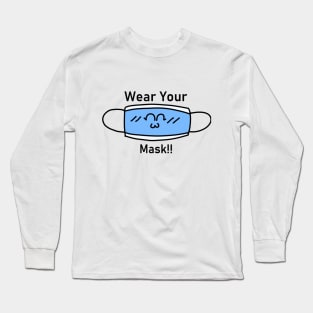 Wear Your Mask Doodle Long Sleeve T-Shirt